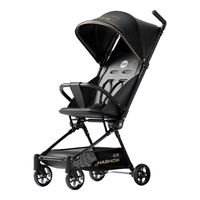 哈秀 HaxiuX3遛娃婴儿车口袋手推车可坐躺超轻便折叠儿童遛娃可登机 X3pro版-可坐可躺-黑金