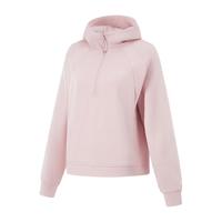 李宁加绒反光卫衣女子时尚宽松套头连帽卫衣AWDUF14 M