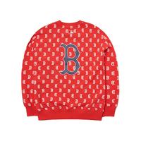 MLB 男女套头复古长袖卫衣运动休闲宽松老花圆领时尚MTM02 波士顿红袜队/浅红色 XXL