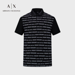 EMPORIO ARMANI 阿玛尼 ARMANI EXCHANGEAX男装满印logo个性POLO衫