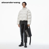 亚历山大·王alexanderwang女士短款徽标羽绒服外套 纸白色 M