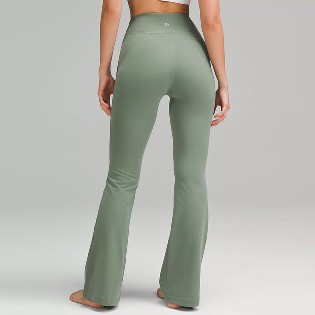 lululemon 丨Groove 女士高腰喇叭裤 30" 口袋款 芯吸 LW5GOMA 灰桉