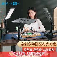 南冠 NANGUANG Pad43H珠宝玉器翡翠直播补光灯室内平板拍摄人像外拍LED摄影灯常亮柔光灯 Pad43H+桌面支架