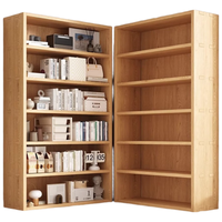 千禧华府实木书柜书架置物架客厅落地转角一体靠墙简易多层储物柜六层80