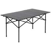 听见时光户外折叠桌野餐露营烧烤桌蛋卷桌加大加厚便捷收纳野炊用品黑色95