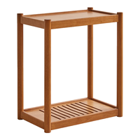 家逸沙发边几双层储物实木边柜简约客厅可移动小户型茶几桌子角几 樱桃木色双层小号【可移动】