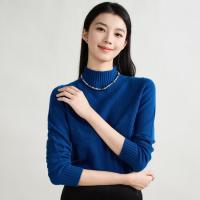春竹 SPRING BAMBOO 100%绵羊毛厚款纯色半高领保暖秋冬毛衣打底女式羊毛衫毛衣