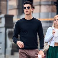 布先生 秋冬圆领保暖羊毛t恤可机洗超柔羊毛衫男内搭打底BT11983