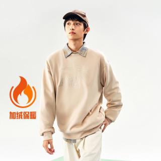 安踏 卫衣男女同款保暖宽松套头衫百搭休闲圆领长袖