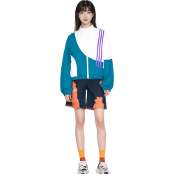 adidas 女装秋季运动休闲服梭织宽松夹克外套HF7327 白 M
