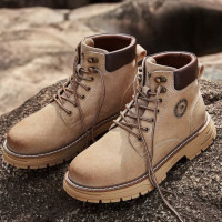 保暖服饰：骆驼 【加宽鞋头】真皮厚底防滑马丁靴登山鞋 女鞋 G13W076002W
