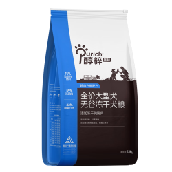 PURICH 醇粹 黑标无谷系列 冻干鸡肉大型犬全阶段狗粮 15kg