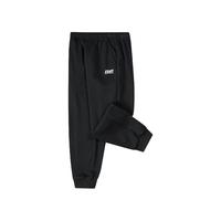 鸿星尔克（ERKE）儿童裤子男女童加厚针织长裤秋冬运动束脚舒适加厚卫裤童装 正黑 -加厚版 160