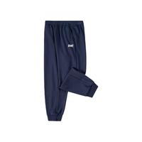 鸿星尔克（ERKE）儿童裤子男女童加厚针织长裤秋冬运动束脚舒适加厚卫裤童装 蓝黑色 -加厚版 150