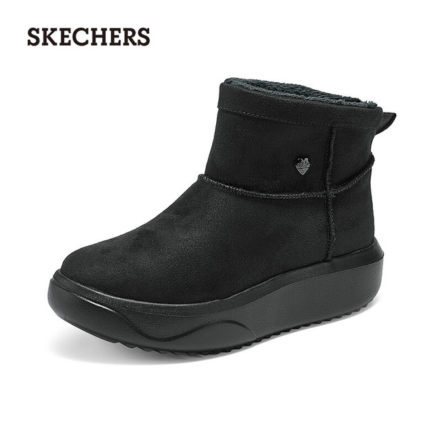 斯凯奇 女子厚底增高雪地靴114759