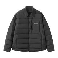 gxg.jeans男装 2024年冬季卡其色宽松休闲衬衫领轻薄羽绒服