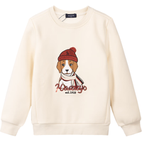 哈吉斯(HAZZYS)童装女童儿童卫衣冬简约舒适柔软不易变形女童卫衣 奶油色 145