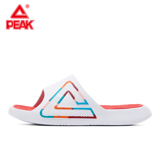 有券的上：匹克 夏季外穿运动拖鞋男 ET42957L大白/大红 45