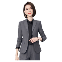 罗蒙春秋西服套装女士正装商务职业工装面试求职修身西服两件套女