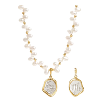 Amber Lollipop王玉雯同款星座珍珠项链女锁骨颈链周年 天蝎座(淡水珍珠+14K金)