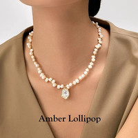 Amber Lollipop王玉雯同款星座珍珠项链女锁骨颈链周年 金牛座(淡水珍珠+14K金)