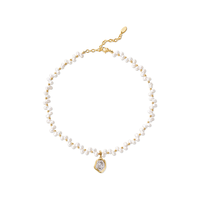 Amber Lollipop王玉雯同款星座珍珠项链女锁骨颈链周年 双鱼座(淡水珍珠+14K金)