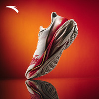 安踏马赫6丨竞训跑鞋男缓震回弹透气跑步鞋中考体考跑步鞋运动鞋男鞋 纸莎白/经典红-1 45 (男11)