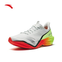 安踏马赫6丨竞训跑鞋男缓震回弹透气跑步鞋中考体考跑步鞋运动鞋男鞋 浅青灰/荧光精灵黄/银-9 40.5 (男7.5)