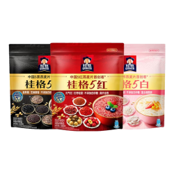 桂格 饱腹速食 冲饮麦片  5黑+5红+5白 袋装 1458g