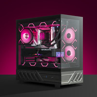 半岛铁盒 PADO 应龙沧溟 黑色 ATX 游戏电脑台式机箱 支持360水冷 270°全视海景房 电源仓造型开孔