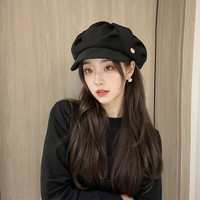 勋阳宇乐 显脸小女士贝雷帽 黑色