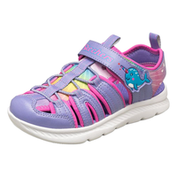 Skechers斯凯奇小护甲儿童户外运动包头凉鞋水陆防滑耐磨溯溪鞋 【俏皮公主款】女童/薰衣草色/多彩色/LVMT 33.5码