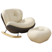 千禧华府摇摇椅成人躺椅懒人沙发大人客厅阳台家用室内休闲椅蛋壳摇椅灰色