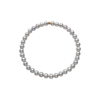 戴拉 dara 珍珠手链 18K金豆 圆形淡水无核珍珠