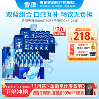 雪花 SNOWFLK 啤酒 勇闯天涯 勇闯天涯500ml*24听+干啤 500mL 24罐 组合装