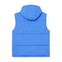 Lacoste 法国鳄鱼男装秋冬可拆卸连帽羽绒马甲简约百搭羽绒服男款时尚潮流