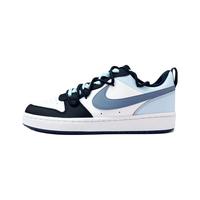 耐克 NIKE Court Borough Low 羽扇 休闲百搭 低帮 板鞋 GS 黑白蓝