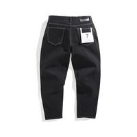 太平鸟男装冬季潮流锥形牛仔裤B2HAD4176 黑色1（经典锥型） XXL