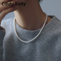 Cindy Kelly轻奢珍珠项链女高级实用精致走心首饰结婚纪念女生 澳白珍珠项链-5MM 约41+5cm