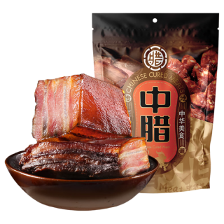 中腊 腊肉四川特产农家自制烟熏重庆腊肉五花肉500克烟熏咸肉