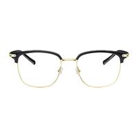 暴龙（BOLON）近视眼镜框 时尚通勤眉线复古眼镜架 暴龙眼镜 BJ6105 精选 B12-金色+亮黑色 配蔡司新清锐1.60铂金膜镜片