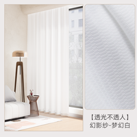 幻影纱2025窗纱沙帘透光不透人白纱客厅阳台防晒遮光窗帘纱帘 幻影纱【梦幻白】