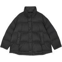 /江南布衣25冬羽绒服H型短款长袖立领5P0C14010 001/本黑 XS