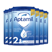 Aptamil 爱他美 经典版 较大婴儿奶粉 英版 2段 800g*6罐 易乐罐