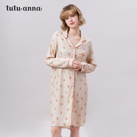 趣趣安娜 女士V领长袖睡袍 051915-04