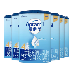 爱他美 德国进口爱他美经典版儿童配方调制乳粉4段800g×6罐