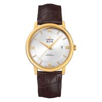 OMEGA 欧米茄 蝶飞典雅系列 424.53.40.20.52.001 男士自动机械手表 39.5mm 银色 棕色 皮质