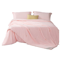 水星家纺100%桑蚕丝被芯婚庆长丝蚕丝冬被/春秋被子 全棉面料春秋冬四季被 喜愿丝语全棉桑蚕丝春秋被 220x240cm