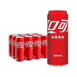 可口可乐 碳酸汽水 摩登罐饮料  330ml*12罐 整箱装