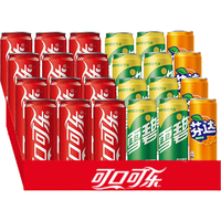 Coca-Cola 可口可乐 oca-Cola 可口可乐 可乐*12+雪碧*8+芬达*4 有糖汽水 碳酸饮料  330ml*24瓶